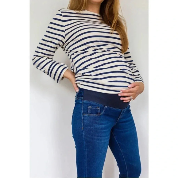 Old Navy maternity front low-panel rockstar skinny jeans Size 4 - Picture 2 of 13